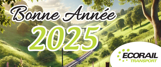 Image voeux 2025 ECORAIl Transport, membre du réseau captrain europe