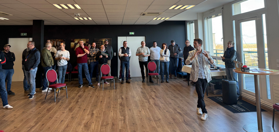 toutes les equipes ecorail transport, membre du reseau europen captrain etaient reunies pour ce début d'annee, photo animation