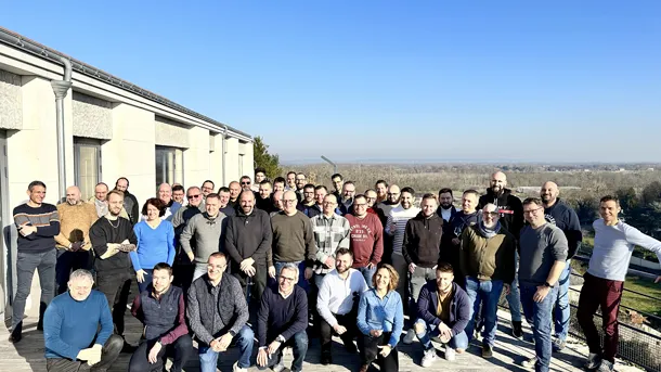 toutes les equipes ecorail transport, membre du reseau europen captrain etaient reunies pour ce début d'annee, photo de groupe