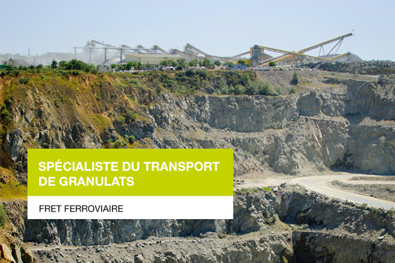 ecorail transport est specialiste du transport ferroviaire ou fret ferroviaire de granulats en france sur le reseau SNCF